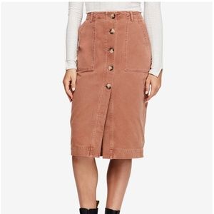 Free People Buttom-Up Skirt